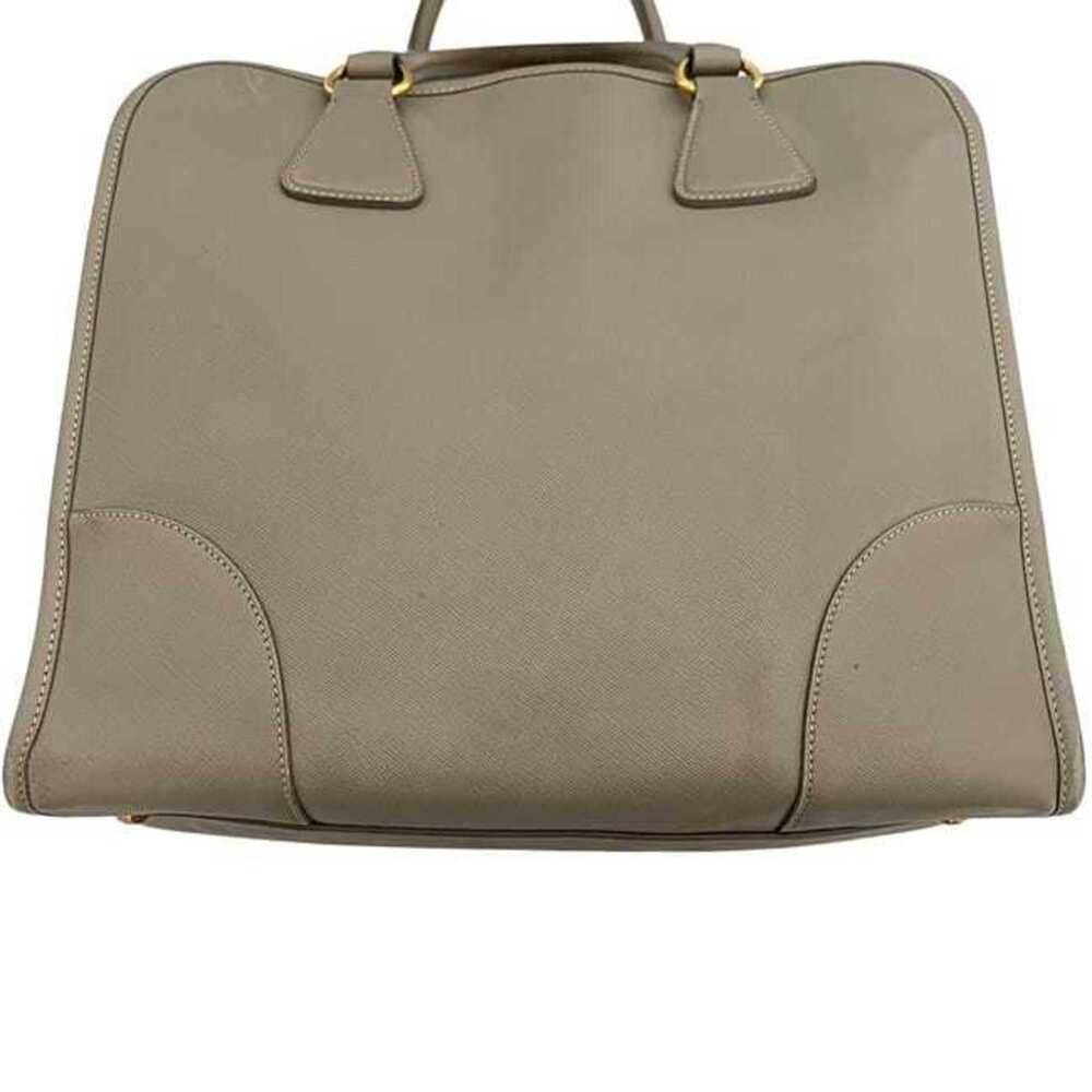 PRADA Cream Leather Saffiano Shoulder Bag - Picture 9 of 11